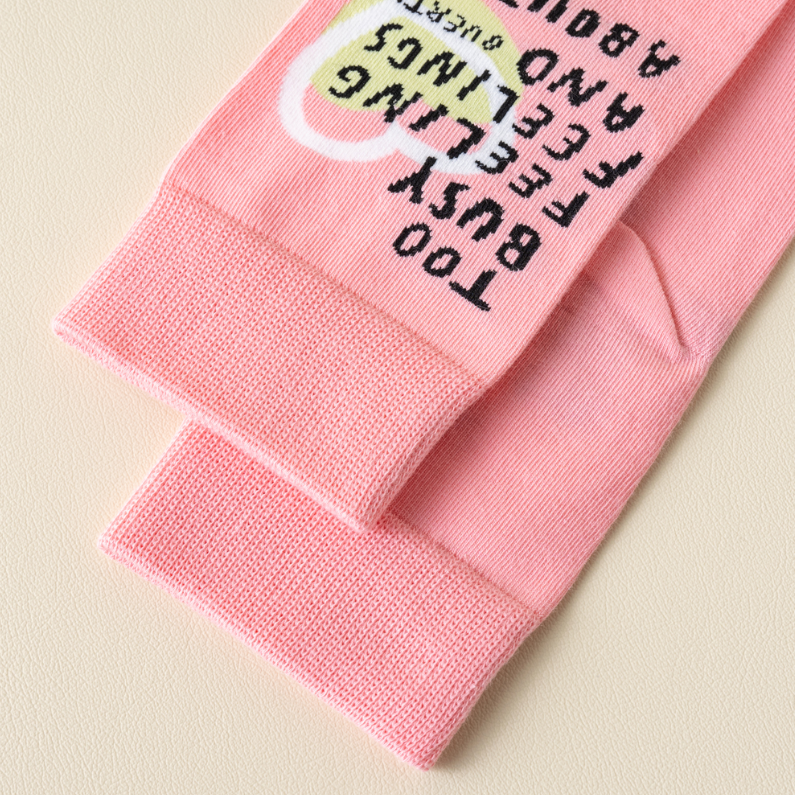 1 Pair of Love Illustration antibacterial Couple Socks (mixe