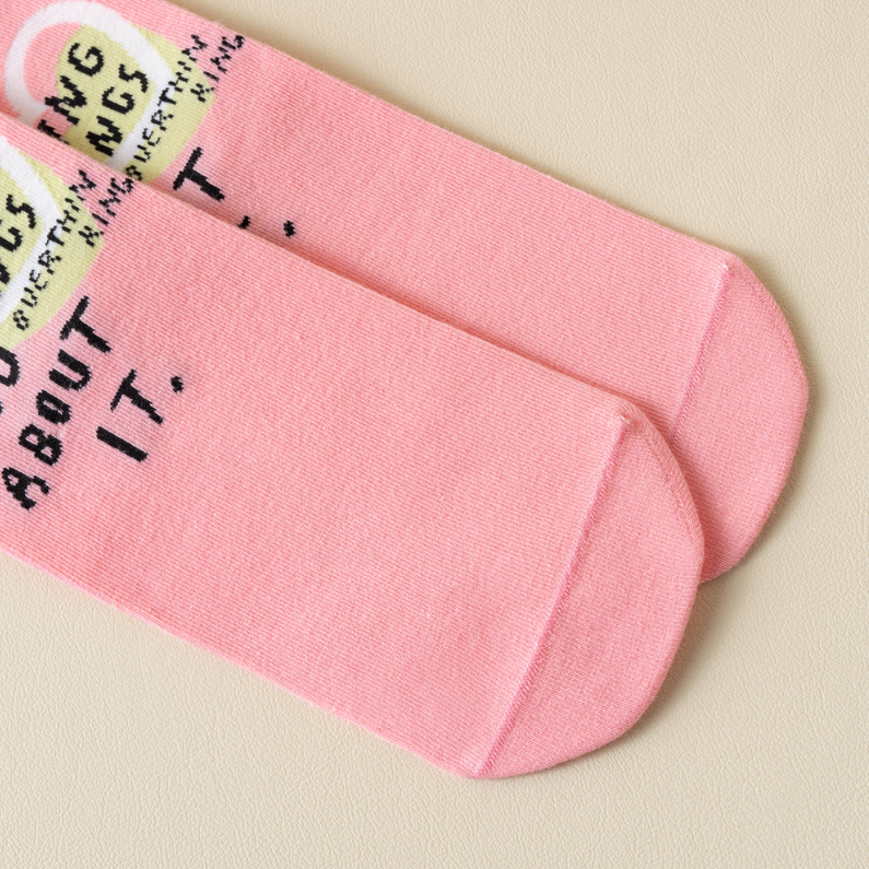 1 Pair of Love Illustration antibacterial Couple Socks (mixe