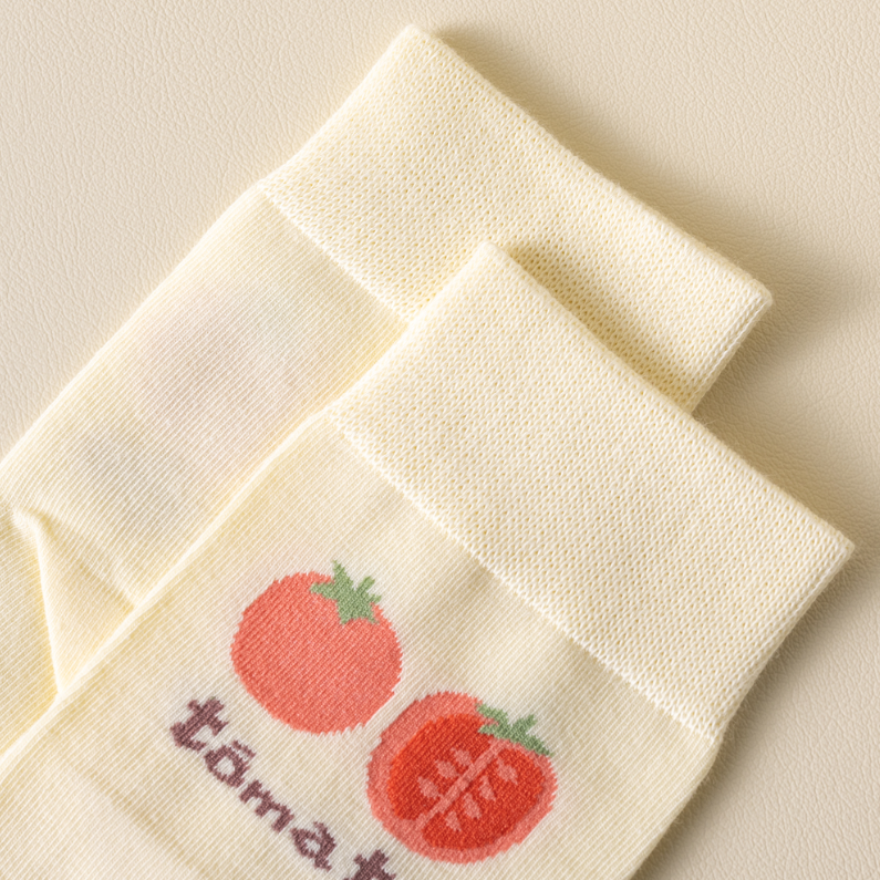 1 Pair of Fun Fruit antibacterial Couple Socks (mixed)