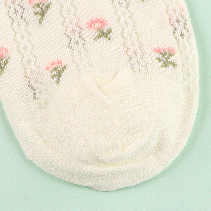 2 pairs of Green Floral Rabbit Comfort Socks for Women (mixe