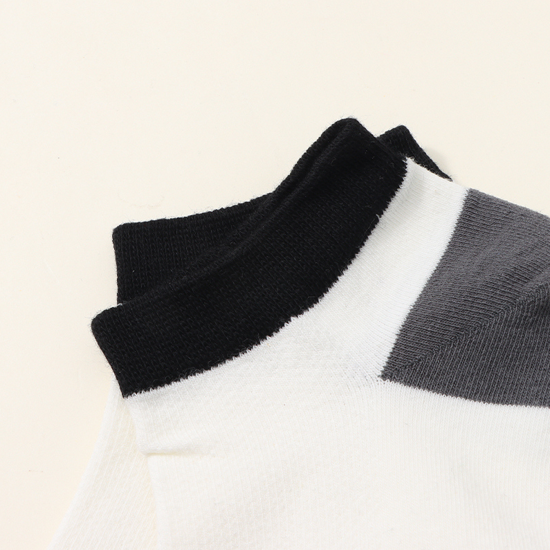 Black and White Striped series men's socks (two pairs)