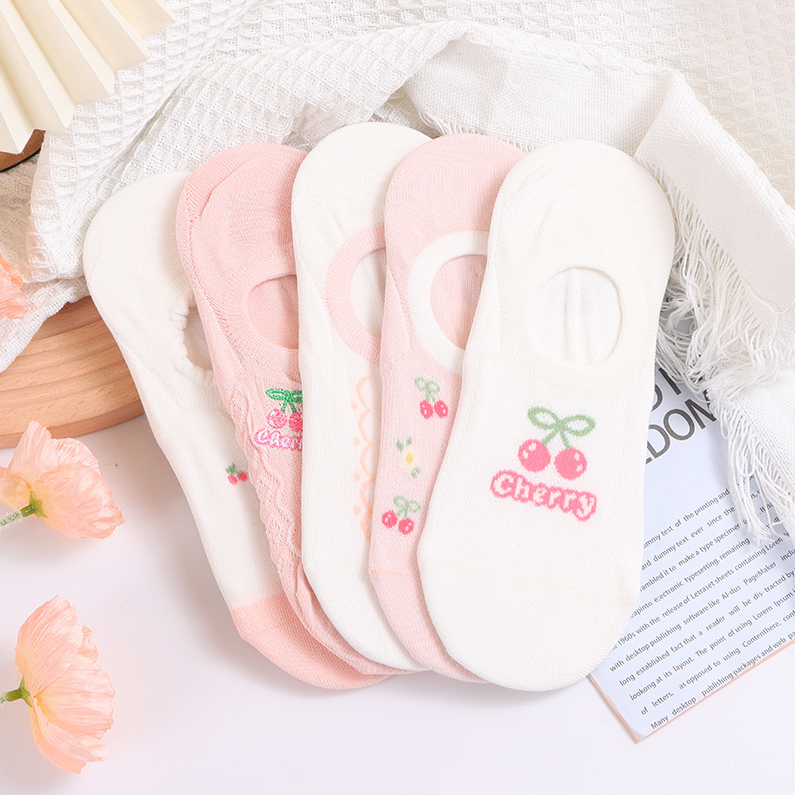 Cherry Rabbit Series Invisible Socks for women (two pairs)