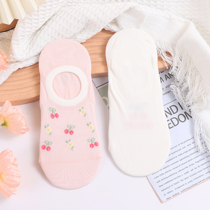 Cherry Rabbit Series Invisible Socks for women (two pairs)
