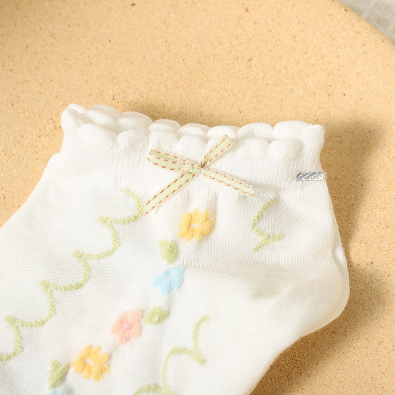 Women's Green Floral Socks (2 pairs)