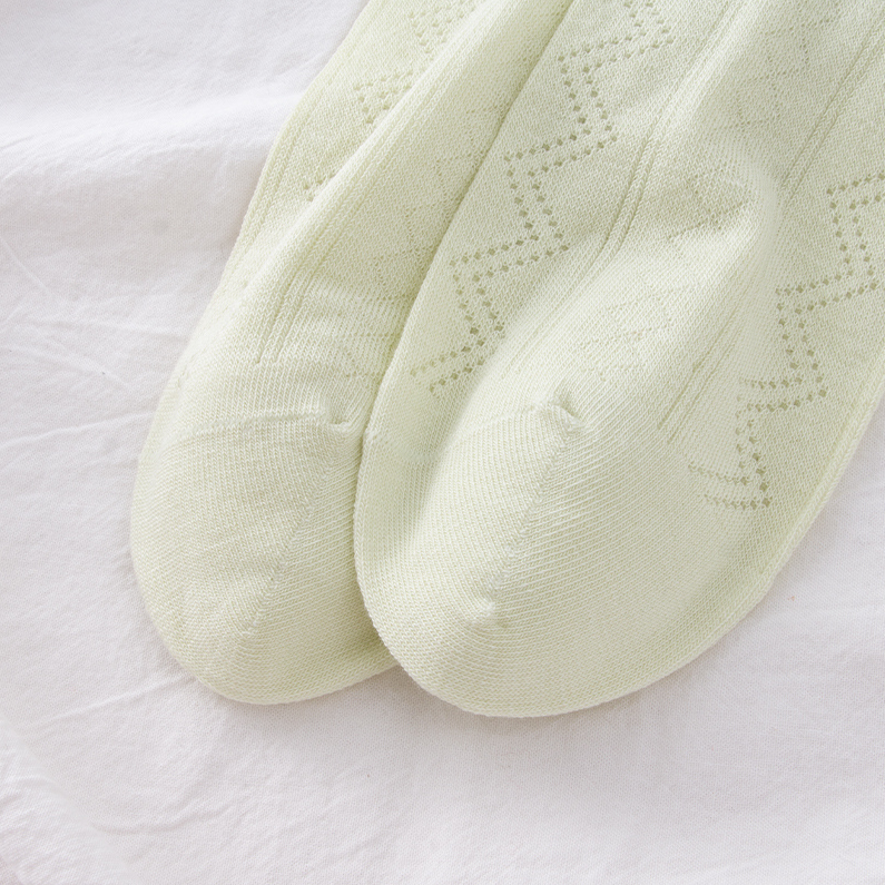 Women's socks with floral embroidery clear