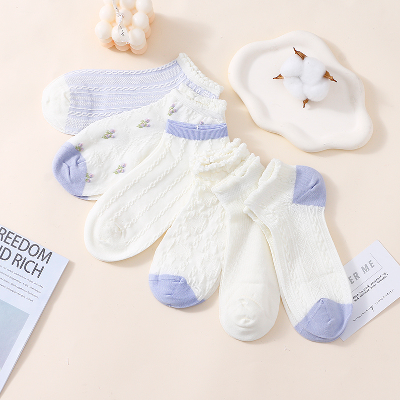 Blue Reverse knit series women's socks (two pairs)