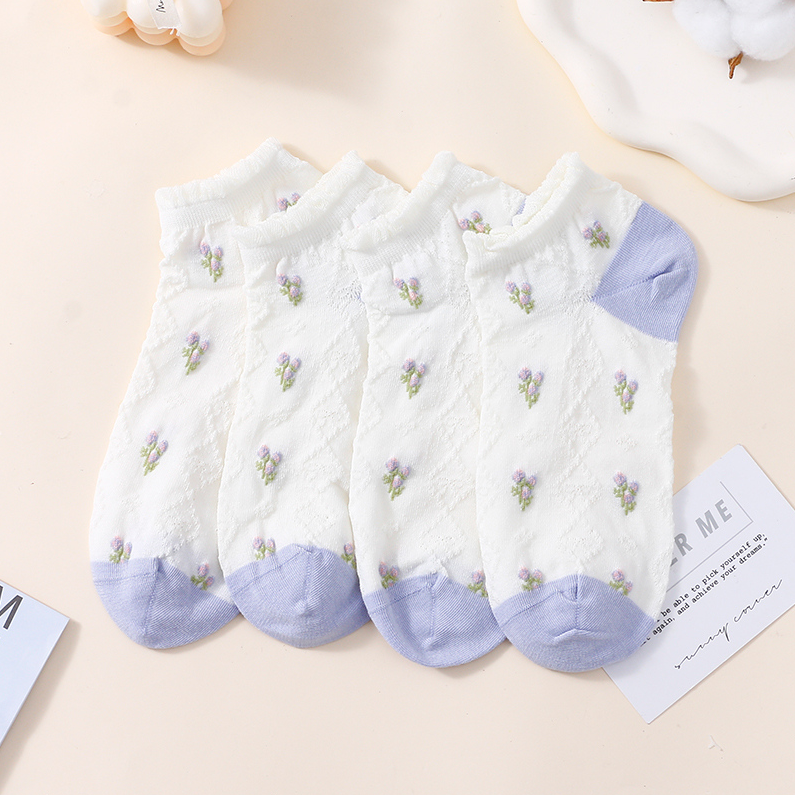Blue Reverse knit series women's socks (two pairs)