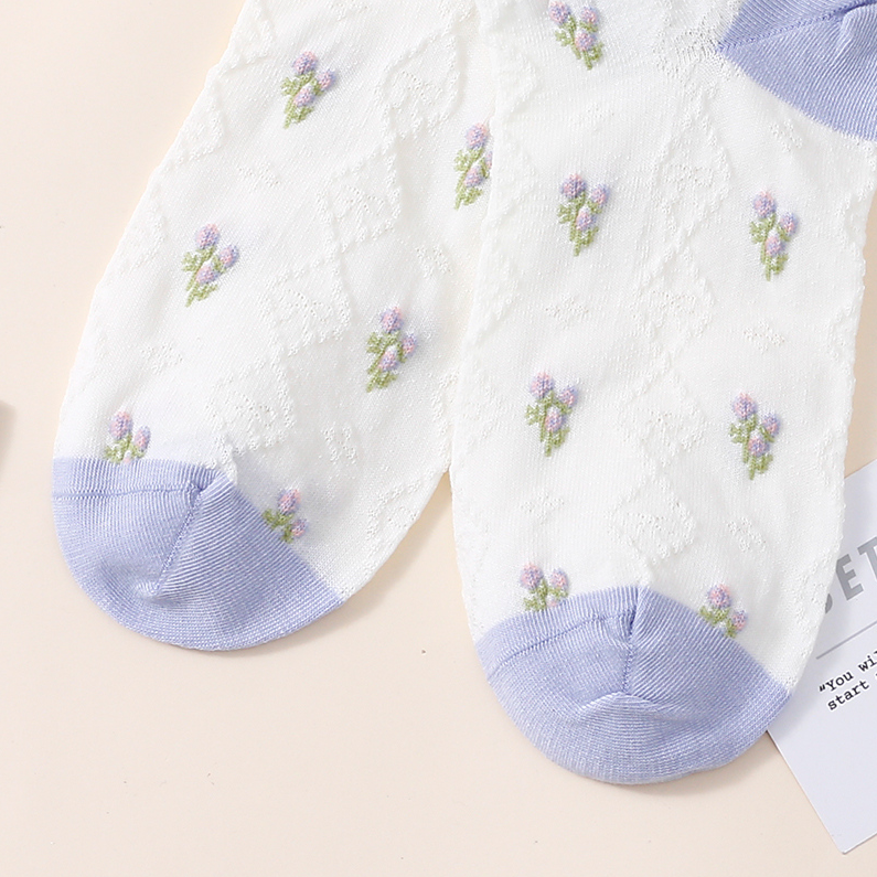 Blue Reverse knit series women's socks (two pairs)
