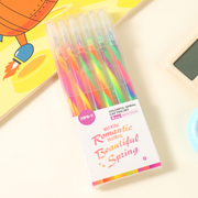 Bright Color Spiral Cap Pen Set (Fluorescent)