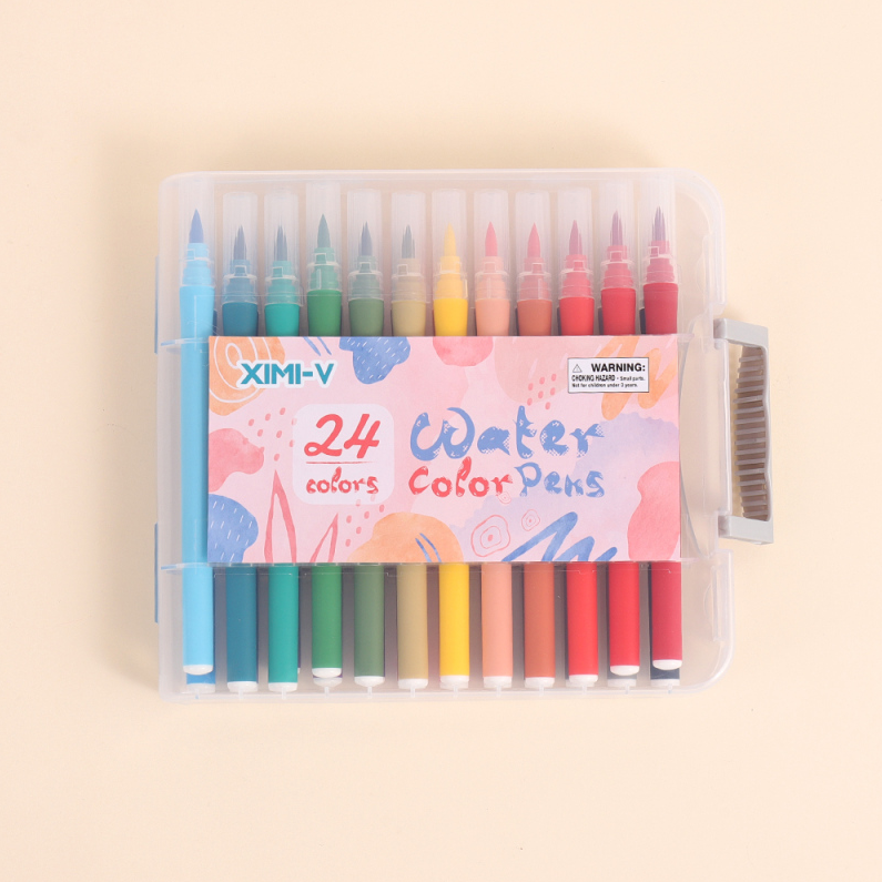 24 color box watercolor pens