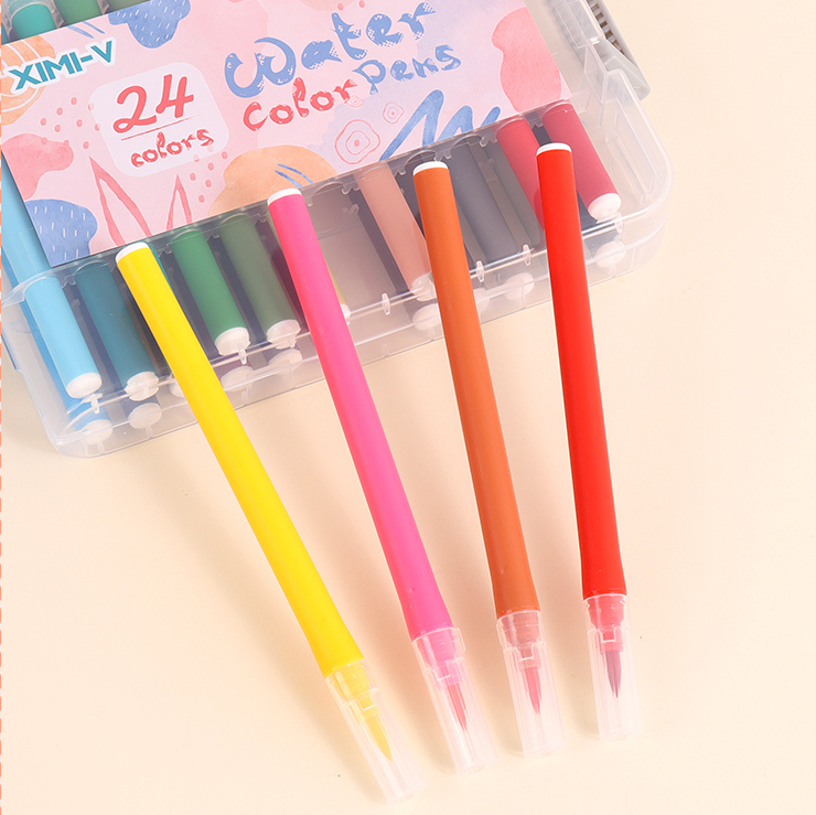 24 color box watercolor pens