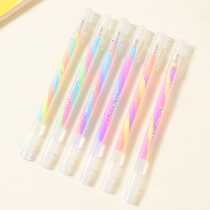 Colorful Spiral Cap Pen Set (Golorful)
