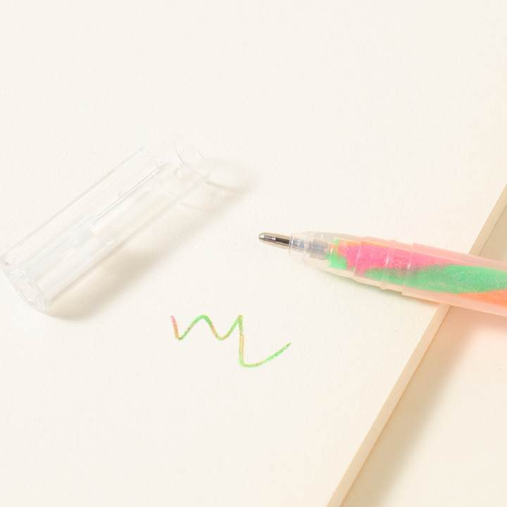 Colorful Spiral Cap Pen Set (Glitter)