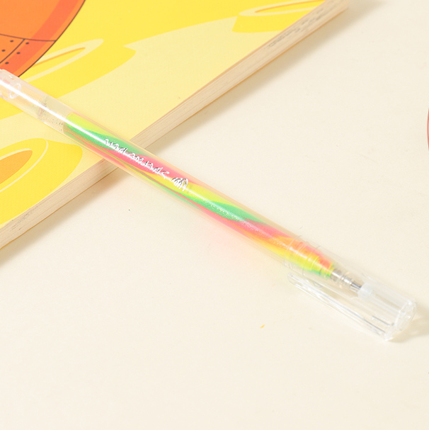 Colorful Spiral Cap Pen Set (Glitter)