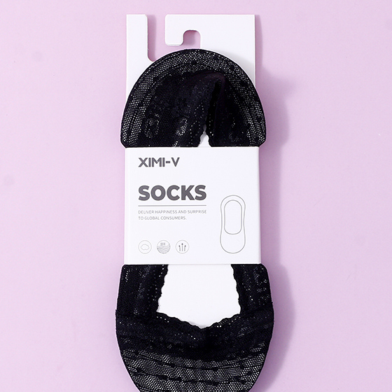 2 pairs of Irregular Polka-dot Lace Invisible Socks for Wome