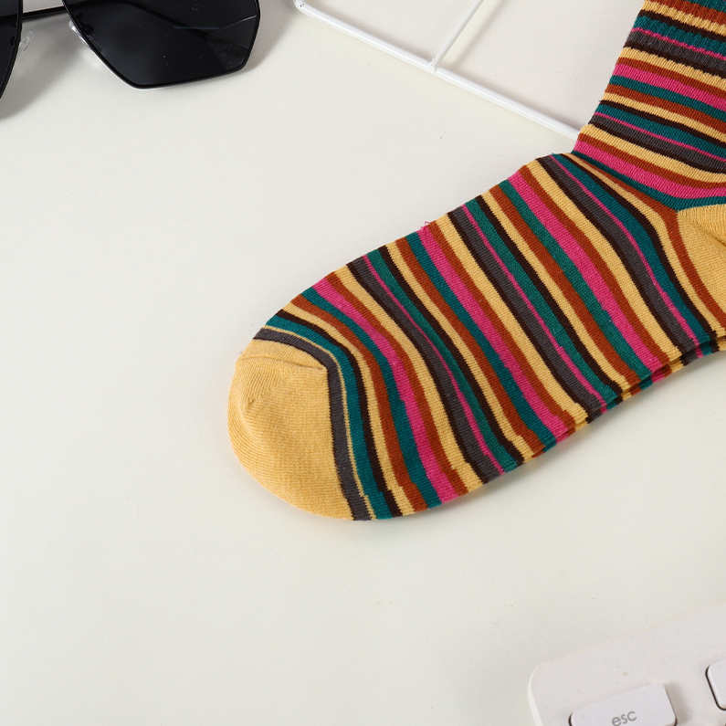 Striped matching socks (two pairs)