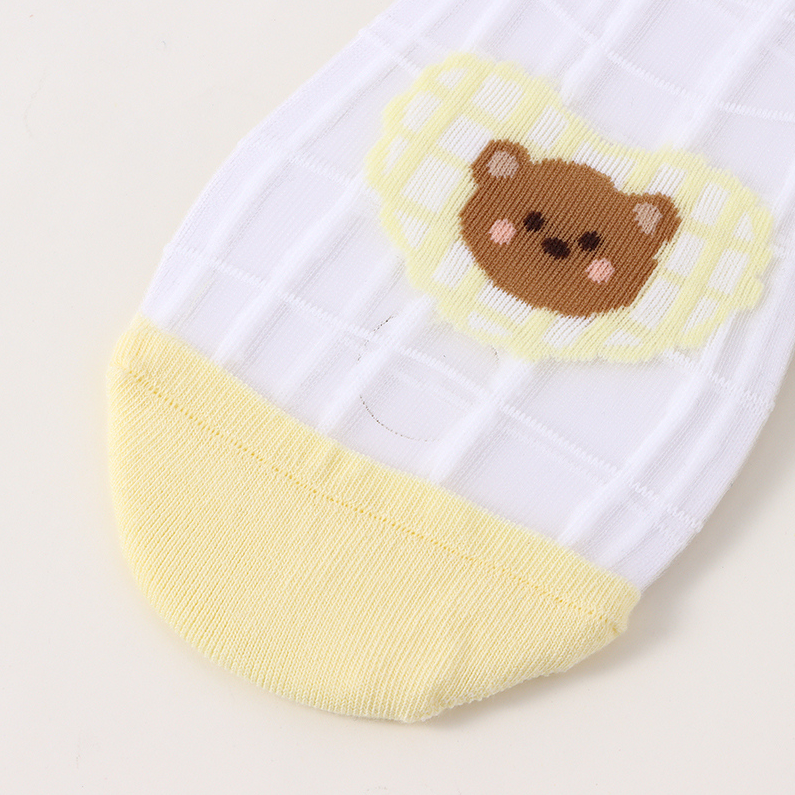 Bear Flower Series Cass Lady Invisible Socks (two pairs)