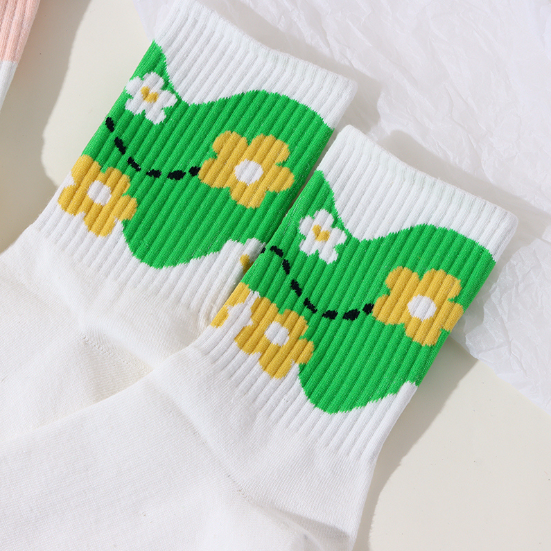 Japanese Floral All-in-one Women's Socks (2 pairs)