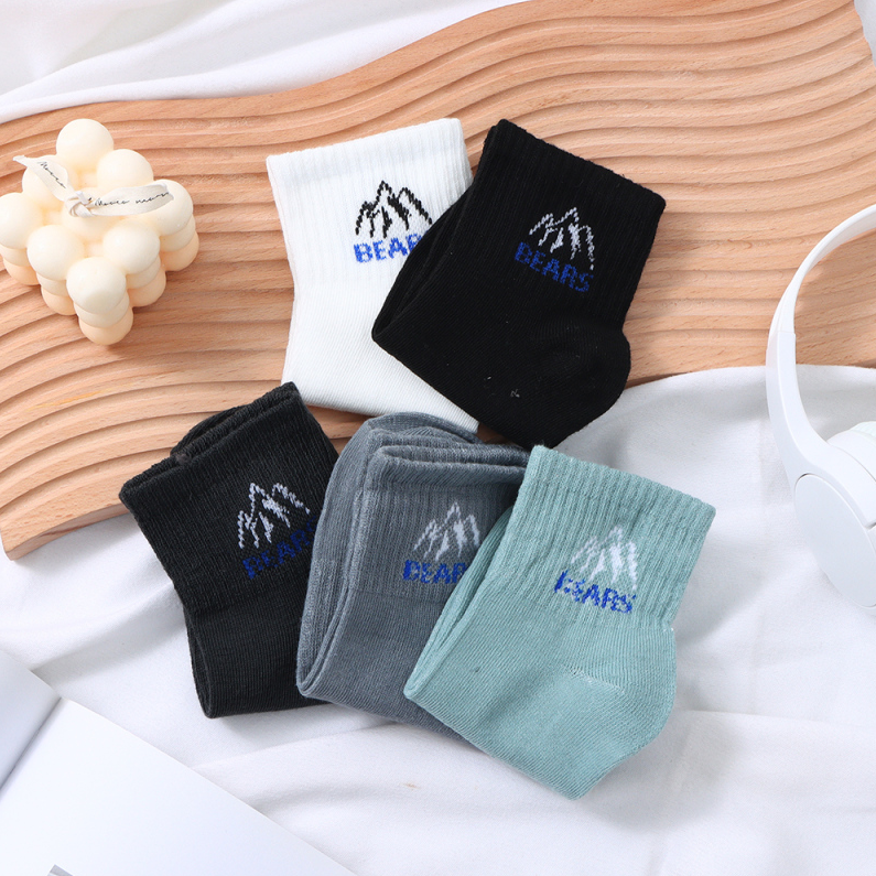 Snow Mountain Jacquard Men's Mid-Calf Socks 2 Pairs