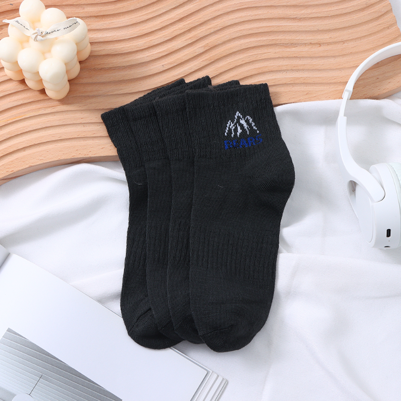 Snow Mountain Jacquard Men's Mid-Calf Socks 2 Pairs