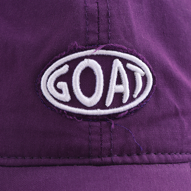Baseball cap with furred trim. - Purple