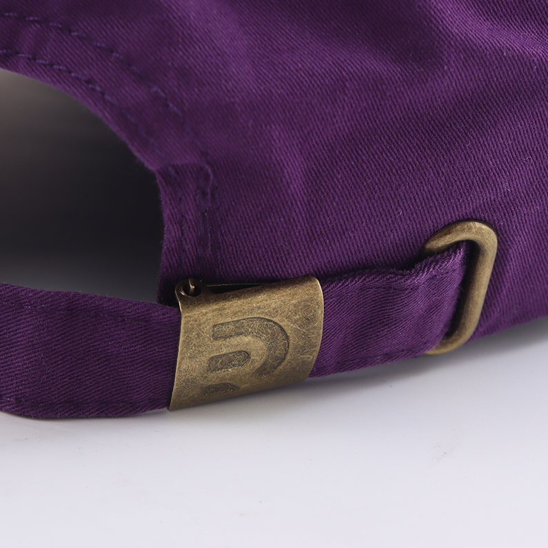 Baseball cap with furred trim. - Purple