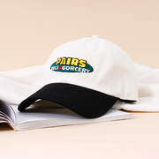 Color-coded baseball cap - beige white