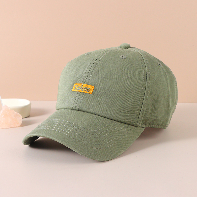 Simple small letter baseball cap - green