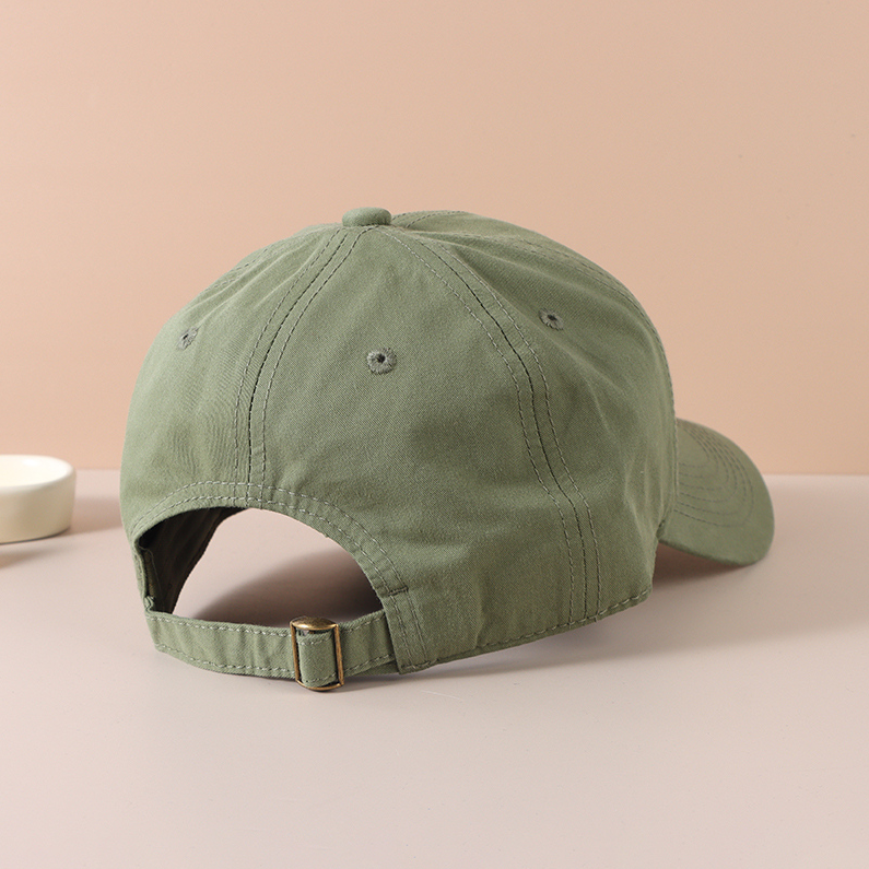 Simple small letter baseball cap - green