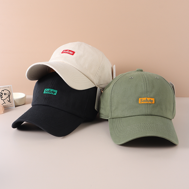 Simple small letter baseball cap - green