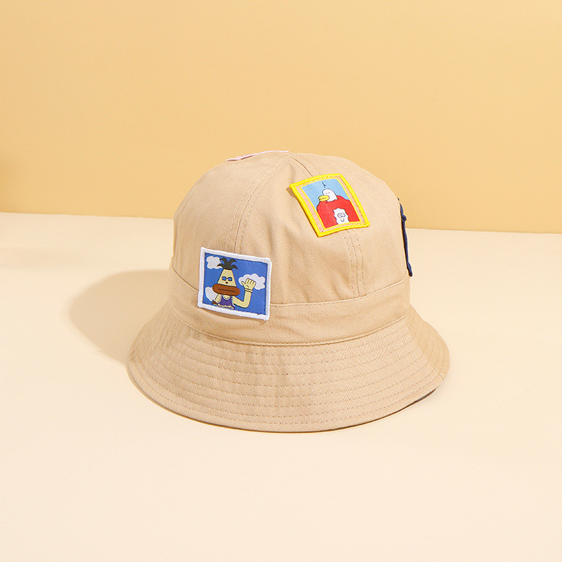 Personalized Small Pattern Labeled Fisherman's Hat (Khaki)