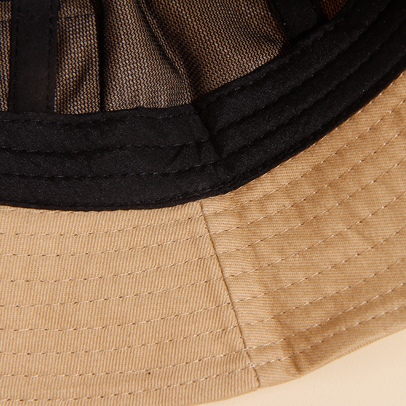 Personalized Small Pattern Labeled Fisherman's Hat (Khaki)