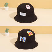Personalized Small Pattern Labeled Fisherman's Hat (Black)