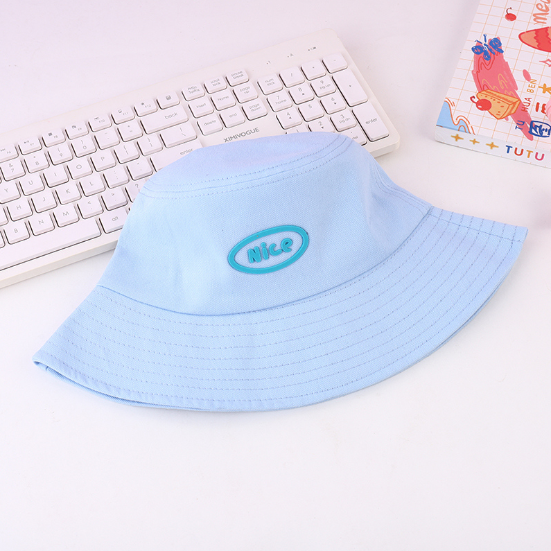 nice colored labeled fisherman's hat. - Blue