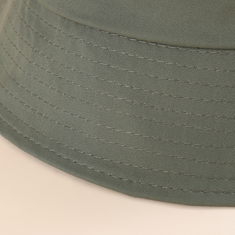 Small letter embroidered Fisherman's hat - green