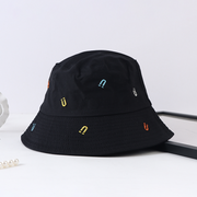 Monogrammed fisherman's hat. - Black