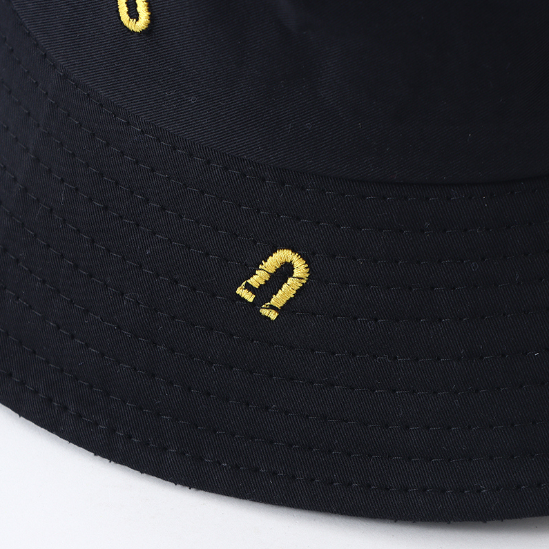 Monogrammed fisherman's hat. - Black