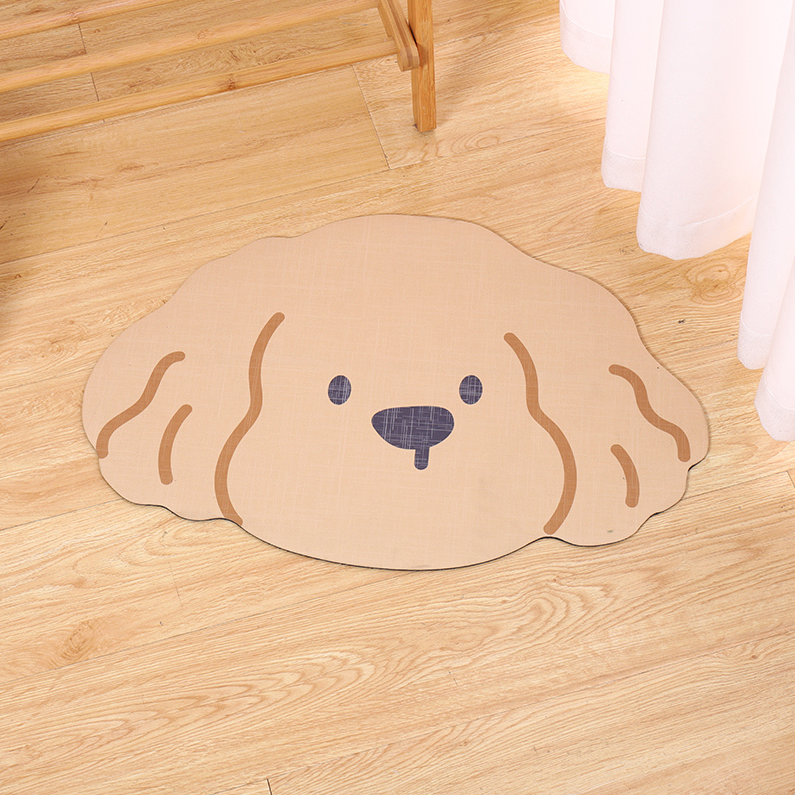 Cute animal head bathroom absorbent floor mat