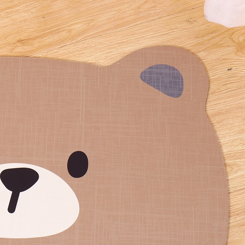 Cute animal head bathroom absorbent floor mat