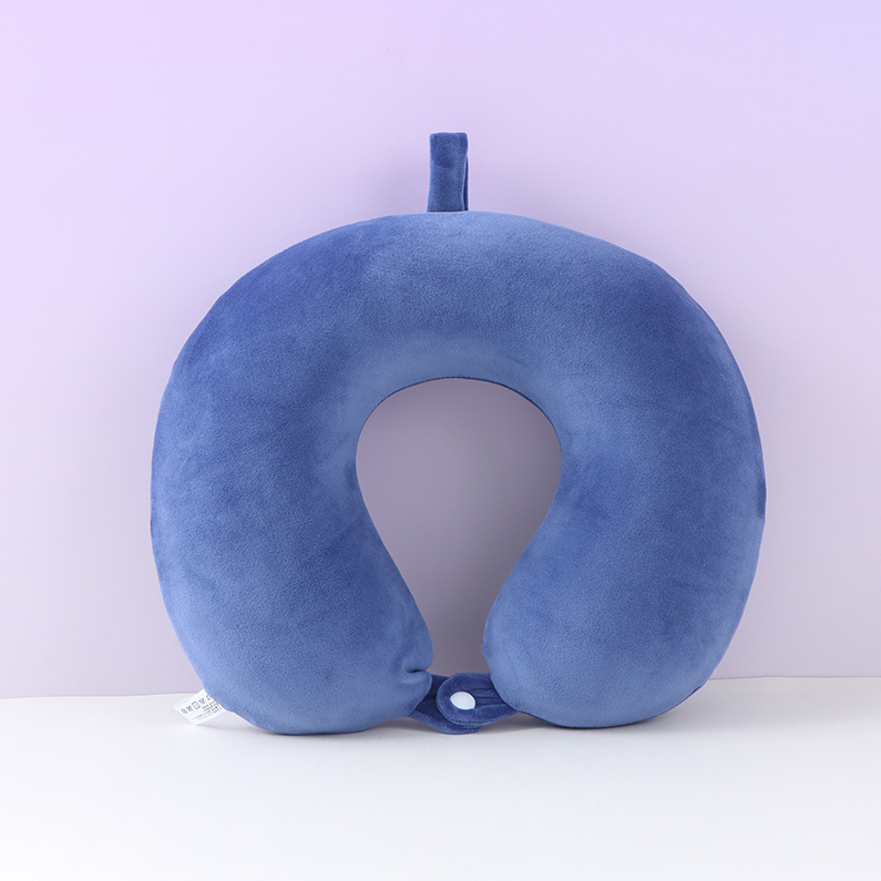 Simple solid color memory cotton U-shaped pillow