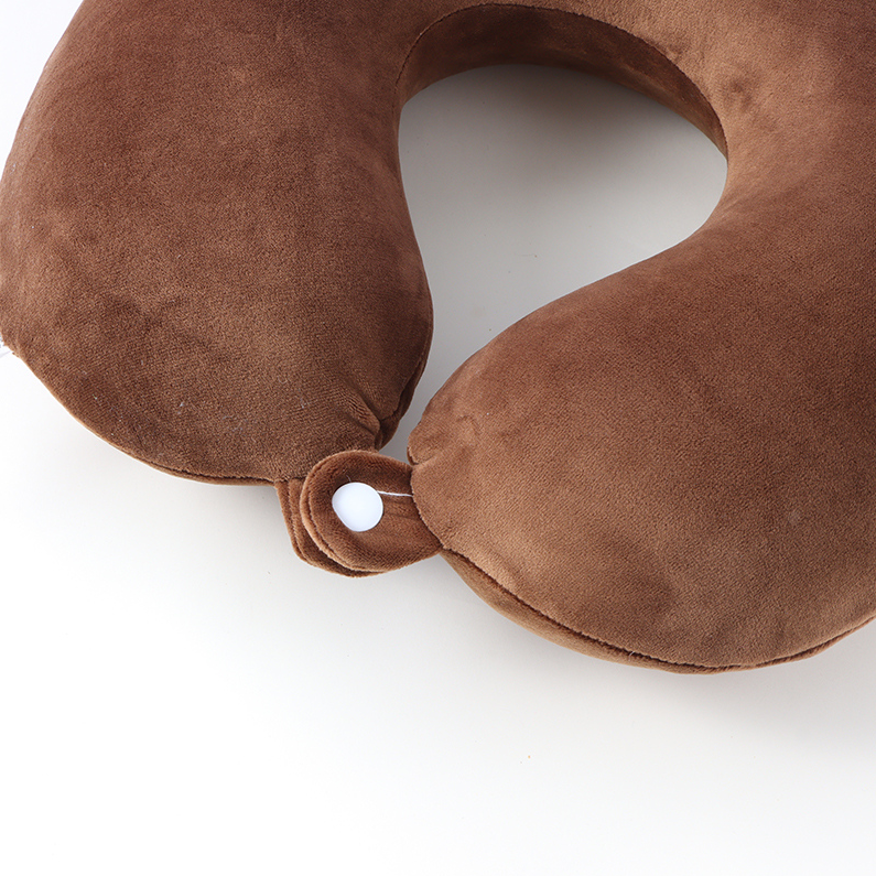 Simple solid color memory cotton U-shaped pillow