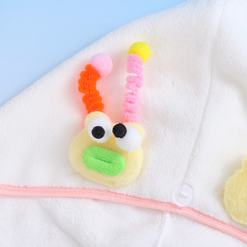 Cute plush monster water-absorbing dry hair cap
