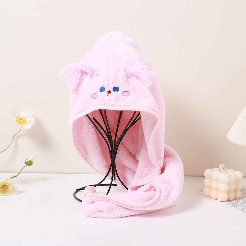 Cartoon braided water-absorbing dry hair cap