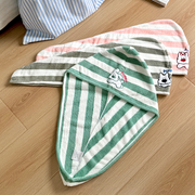 Striped puppy dry hair cap