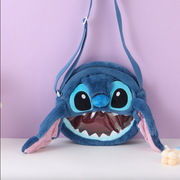 Disney Stitch hangs his ears to show off his baby and crosses his bag diagonally