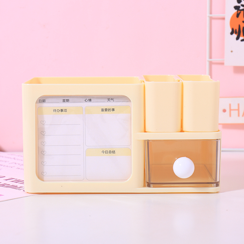 The cream series can be stacked and combined in storage boxes