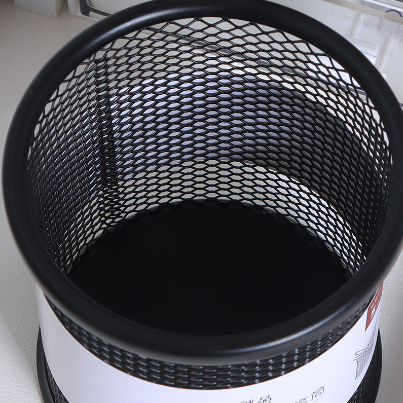 Simple Style Round Mesh Metal Pen Holder