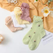 2 pairs of lovely Jacquard wood ear children's socks 6-8Y