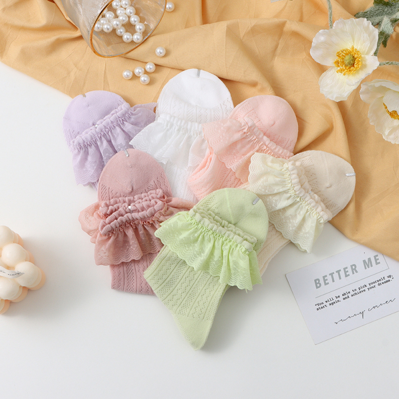 2 pairs Lace lace cute children's socks 9-12Y (mixed)