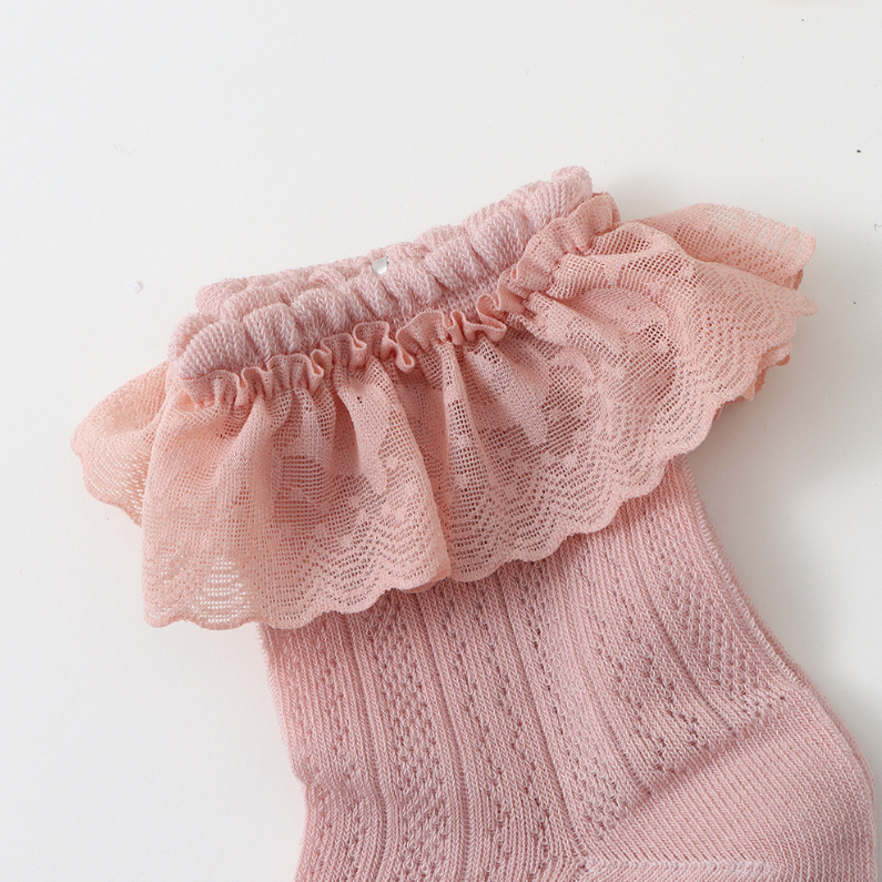 2 pairs Lace lace cute children's socks 9-12Y (mixed)